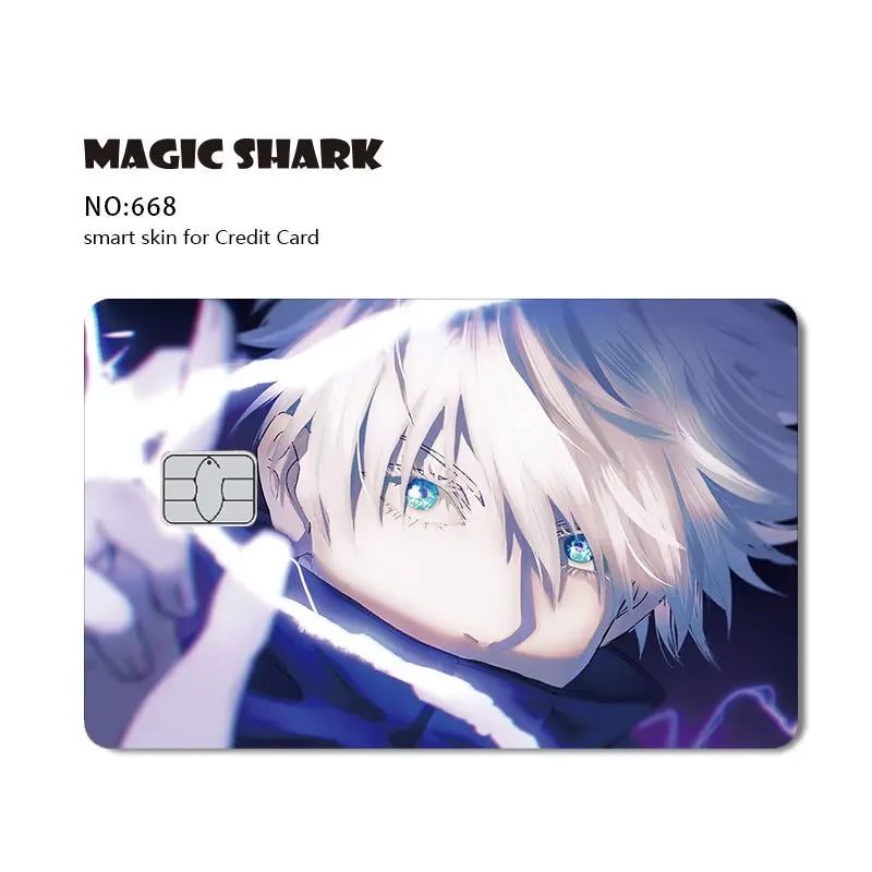 Cool Game Anime Cartoon Matte Film Sticker Skin Film Cover for Small Chip Credit Debit Card Bus Card 