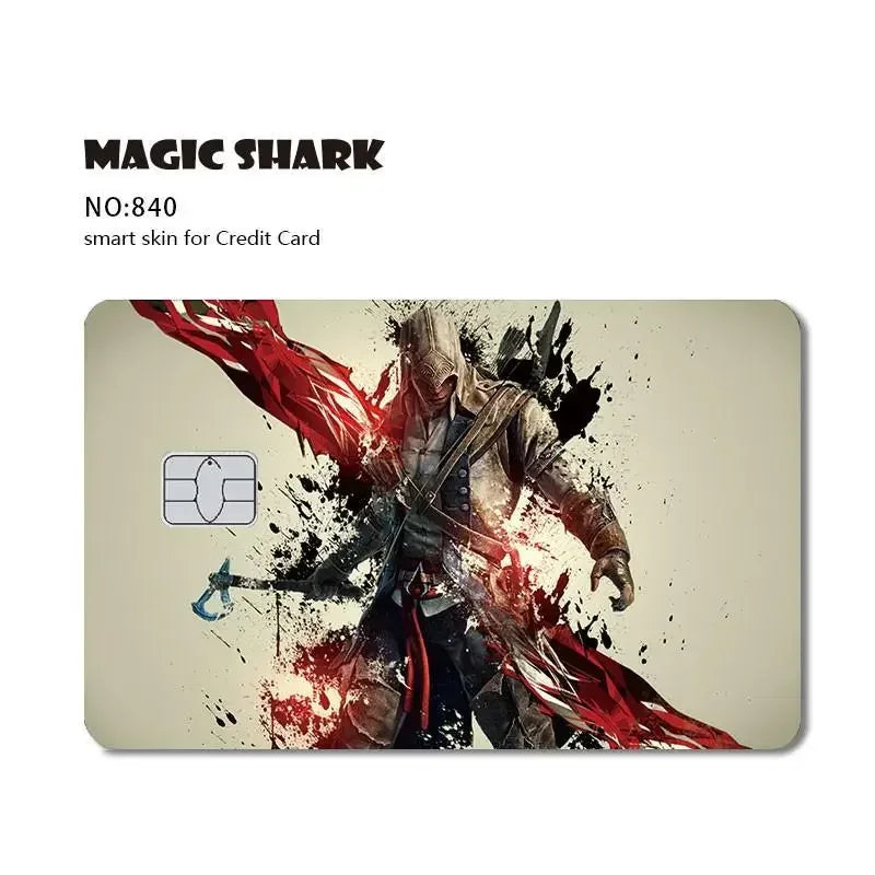 Anime Unicorn Basketball Berry Zombie Game Sticker Film Skin Front Cover for Small Chip Debit Credit Card HT12