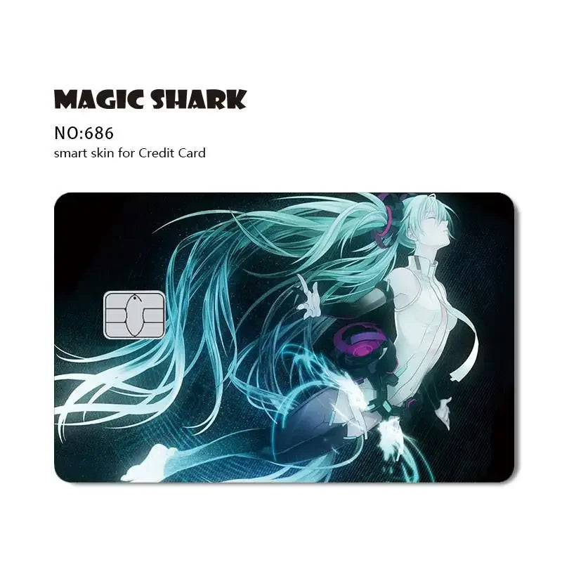 Cool Game Anime Cartoon Matte Film Sticker Skin Film Cover for Small Chip Credit Debit Card Bus Card 