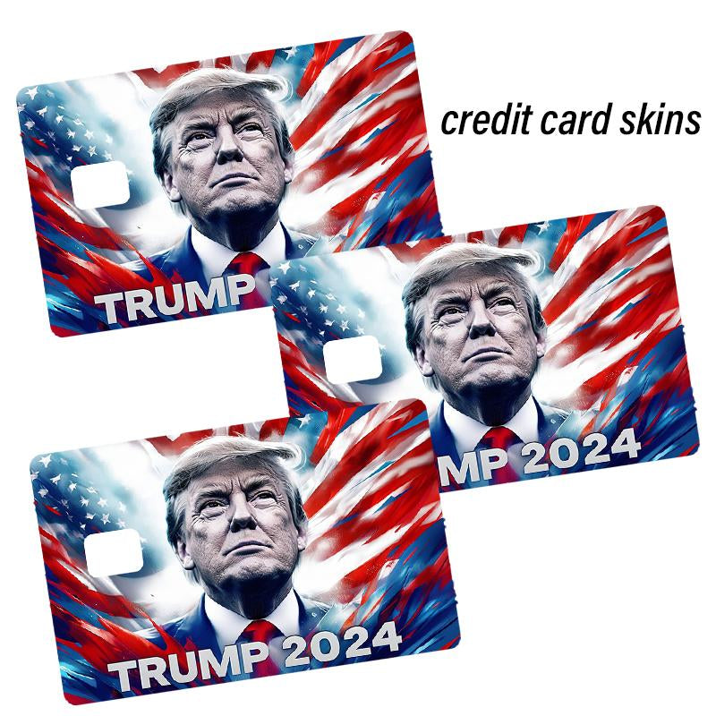 Trump 2024 Waterproof Credit Card Skin - Stylish Debit Card Cover for MAGA Fans, Perfect for Christmas!