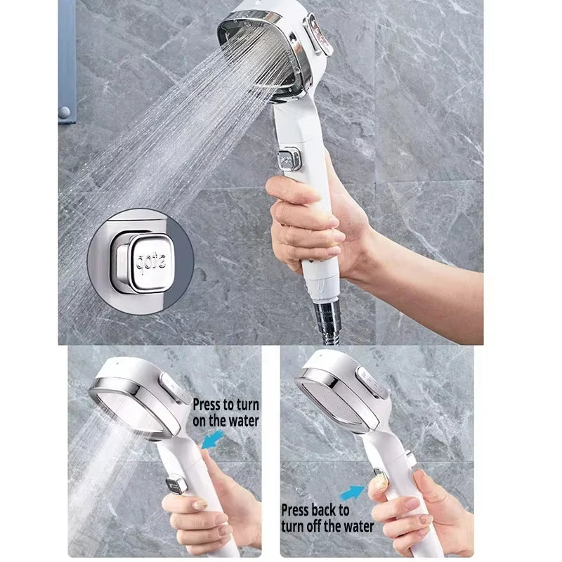 Xiaomi High-Pressure Shower Head with 3 Adjustable Modes - Water-Saving Massage Sprayer for Bathroom Use