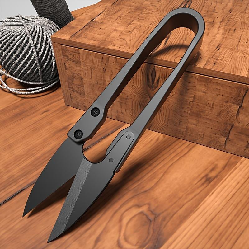 Premium Carbon Steel U-Shaped Scissors - 2 Pack for Effortless Cutting in Home, School & Office