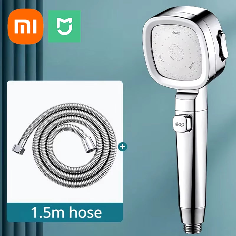 Xiaomi High-Pressure Shower Head with 3 Adjustable Modes - Water-Saving Massage Sprayer for Bathroom Use