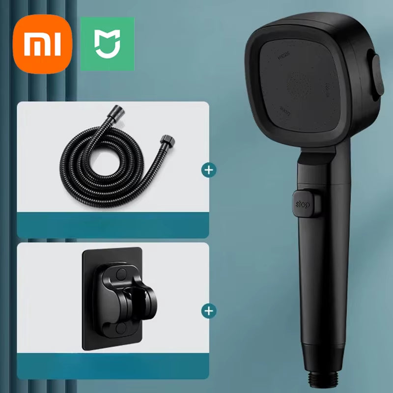 Xiaomi High-Pressure Shower Head with 3 Adjustable Modes - Water-Saving Massage Sprayer for Bathroom Use