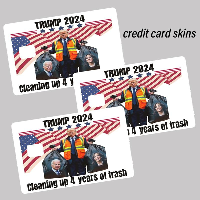 Trump 2024 Waterproof Credit Card Skin - Stylish Debit Card Cover for MAGA Fans, Perfect for Christmas!