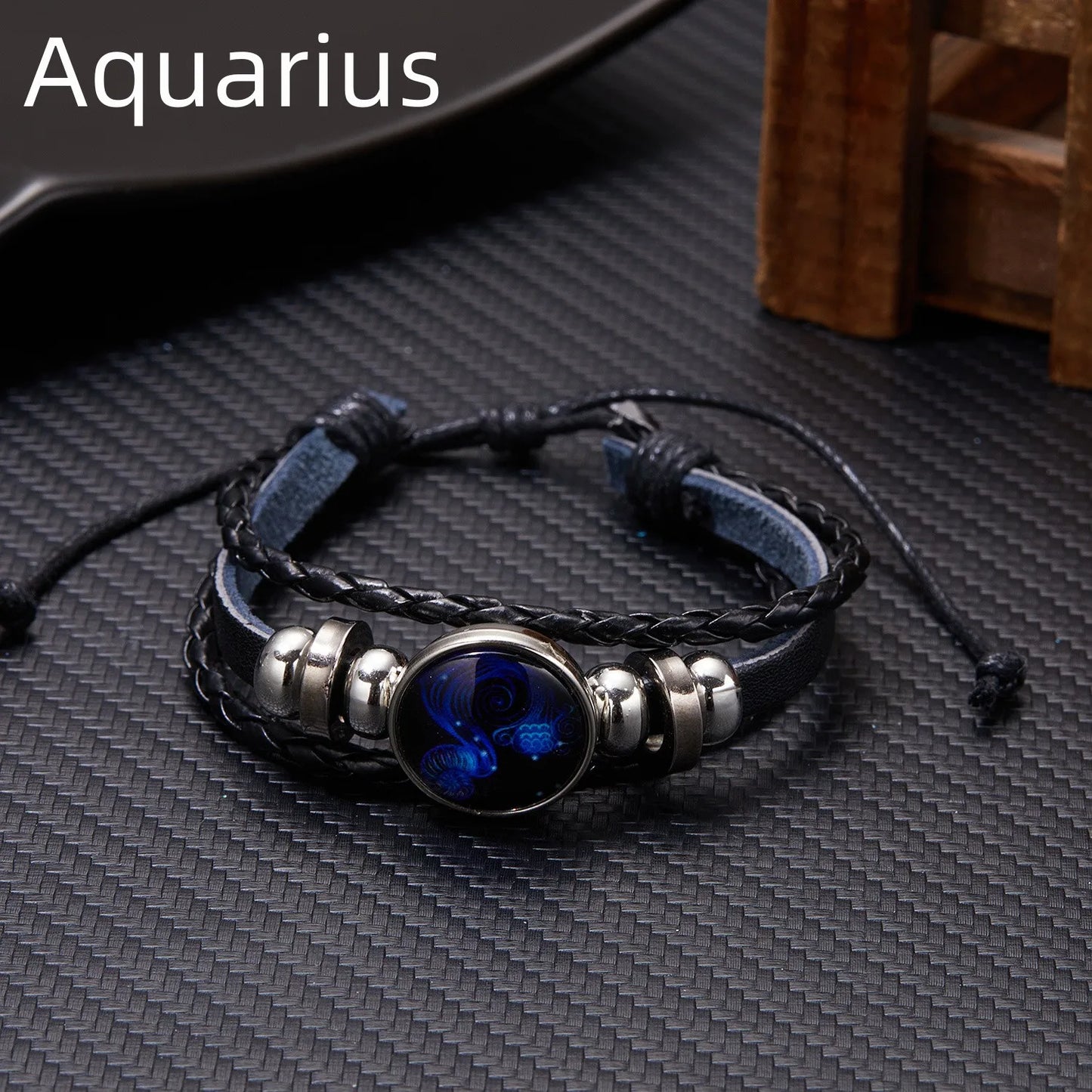 Luminous Zodiac Sign Charm Bracelets - Vintage Multilayer Leather Wrap for Men & Women - Perfect Birthday Gift!