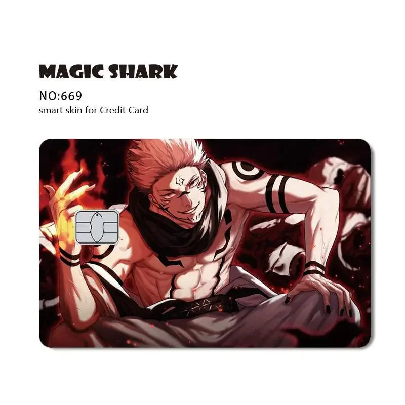 Cool Game Anime Cartoon Matte Film Sticker Skin Film Cover for Small Chip Credit Debit Card Bus Card 