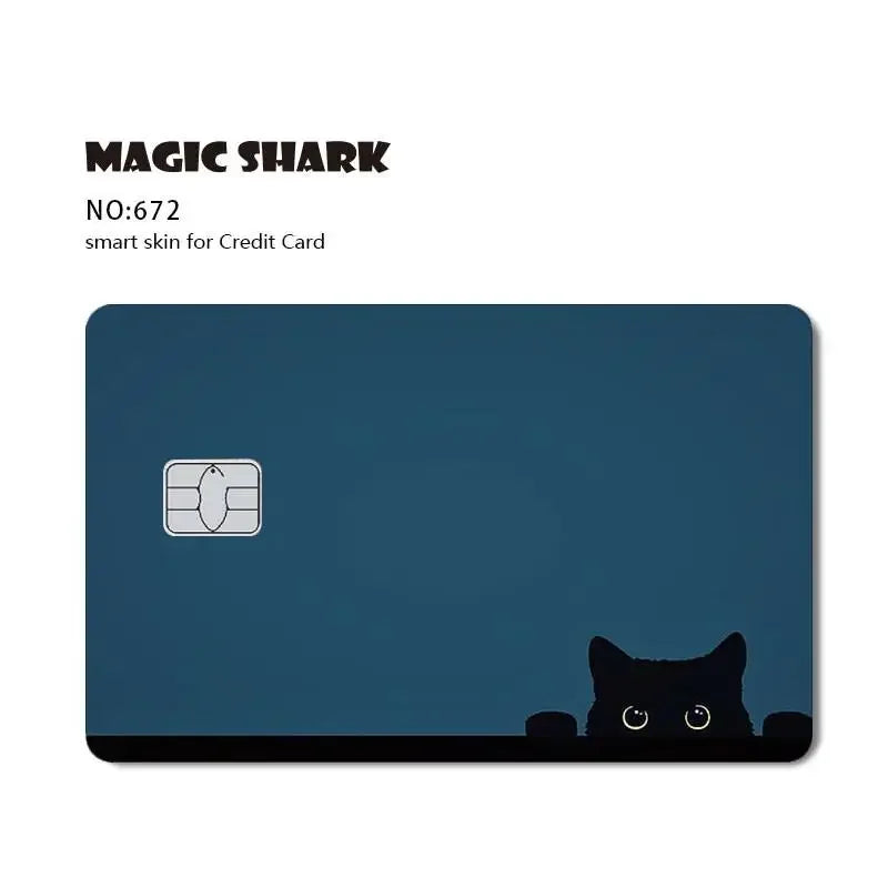 Cool Game Anime Cartoon Matte Film Sticker Skin Film Cover for Small Chip Credit Debit Card Bus Card 