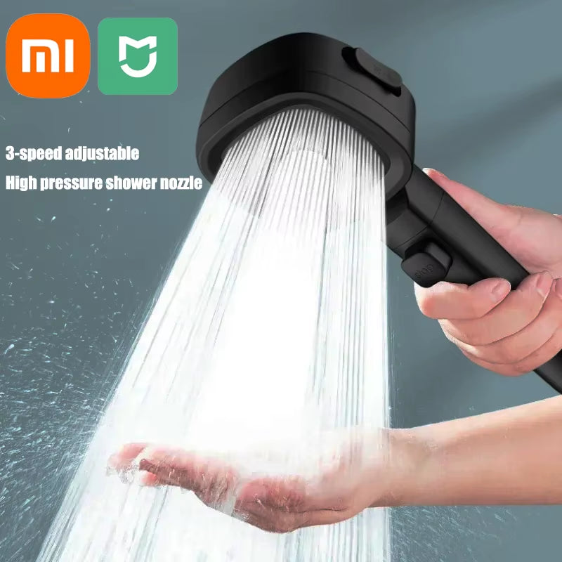 Xiaomi High-Pressure Shower Head with 3 Adjustable Modes - Water-Saving Massage Sprayer for Bathroom Use