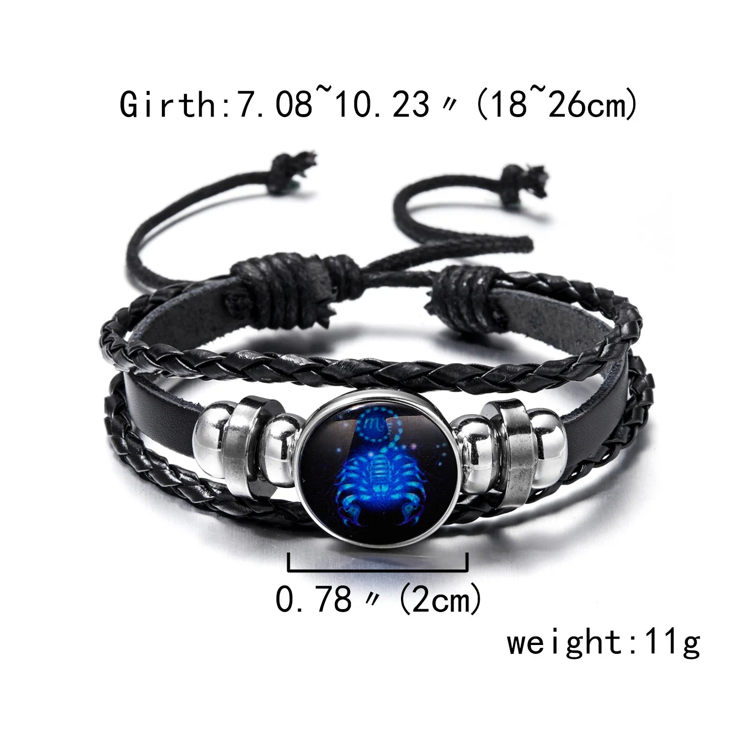 Luminous Zodiac Sign Charm Bracelets - Vintage Multilayer Leather Wrap for Men & Women - Perfect Birthday Gift!