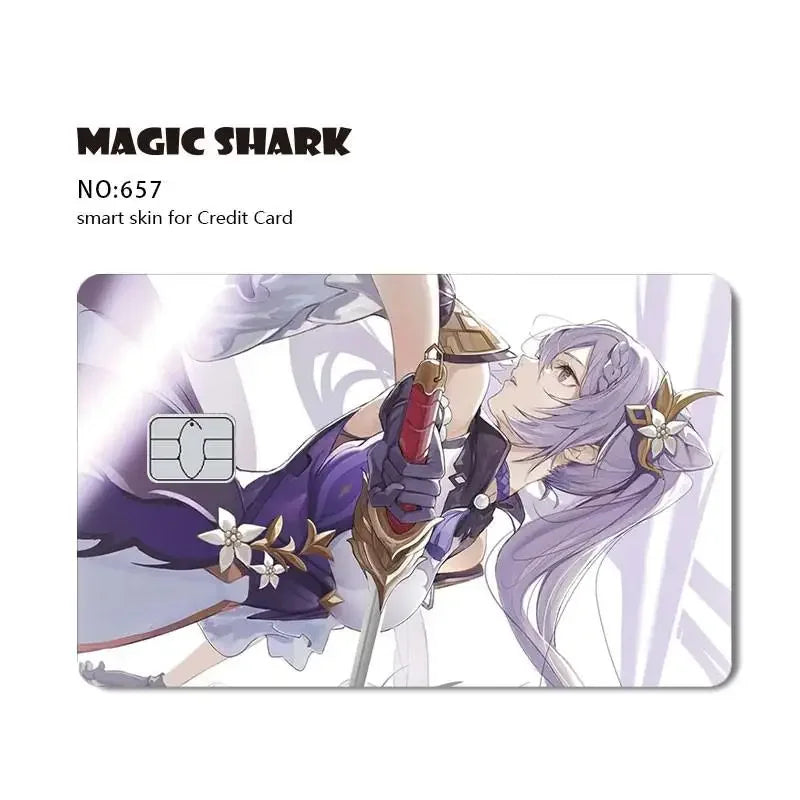 Cool Game Anime Cartoon Matte Film Sticker Skin Film Cover for Small Chip Credit Debit Card Bus Card 