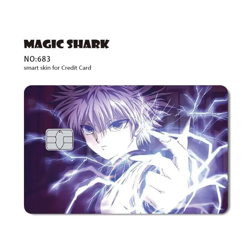 Cool Game Anime Cartoon Matte Film Sticker Skin Film Cover for Small Chip Credit Debit Card Bus Card 