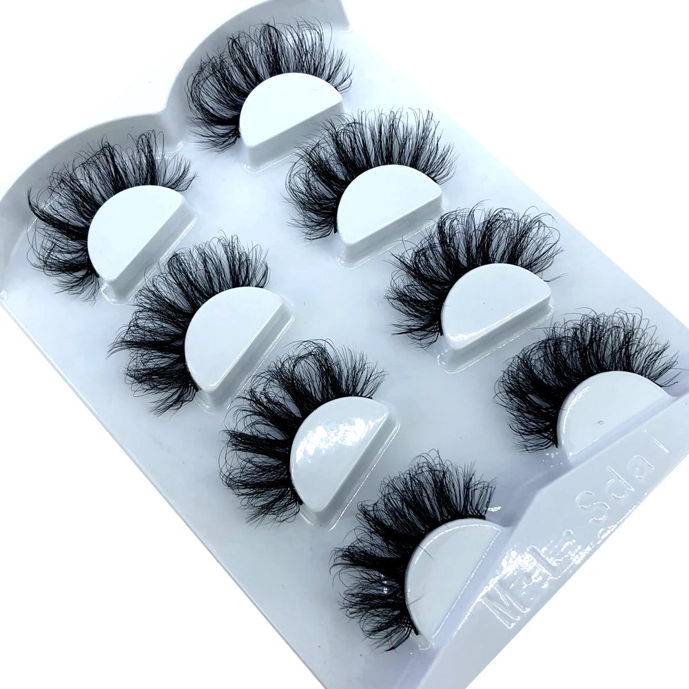 HBZGTLAD 4 pairs natural false eyelashes fake lashes long makeup 3d mink lashes eyelash extension mink eyelashes for beauty