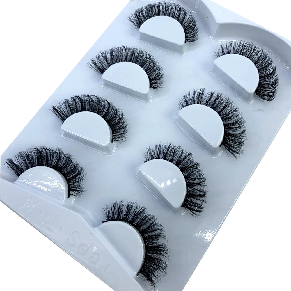 HBZGTLAD 4 pairs natural false eyelashes fake lashes long makeup 3d mink lashes eyelash extension mink eyelashes for beauty