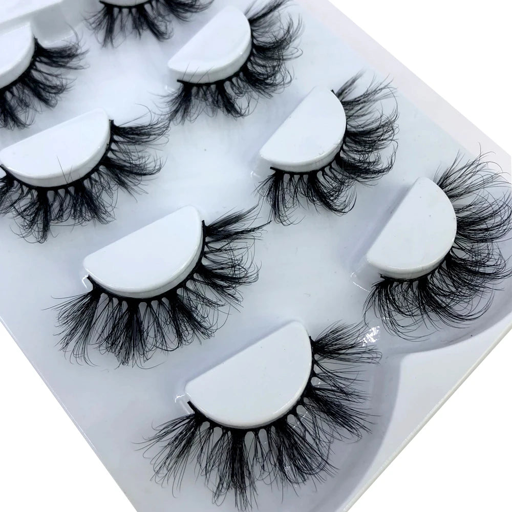 HBZGTLAD 4 pairs natural false eyelashes fake lashes long makeup 3d mink lashes eyelash extension mink eyelashes for beauty