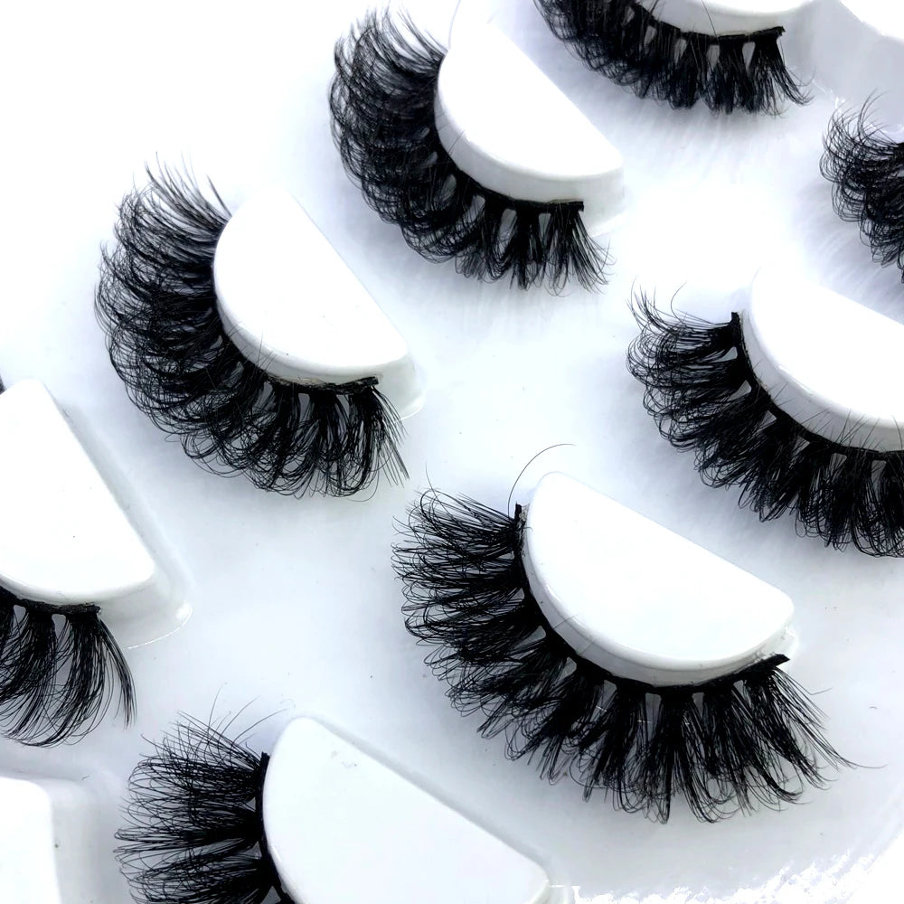 HBZGTLAD 4 pairs natural false eyelashes fake lashes long makeup 3d mink lashes eyelash extension mink eyelashes for beauty