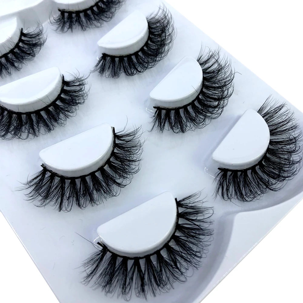 HBZGTLAD 4 pairs natural false eyelashes fake lashes long makeup 3d mink lashes eyelash extension mink eyelashes for beauty