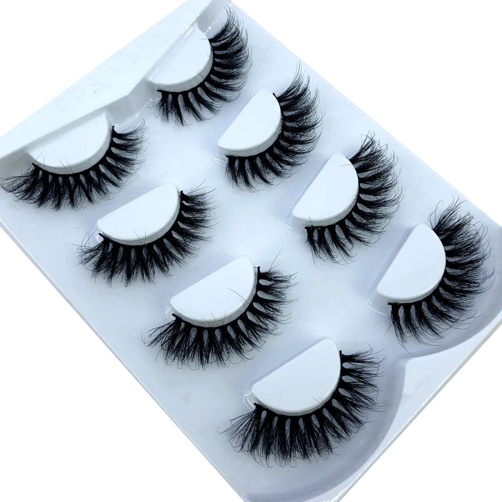 HBZGTLAD 4 pairs natural false eyelashes fake lashes long makeup 3d mink lashes eyelash extension mink eyelashes for beauty