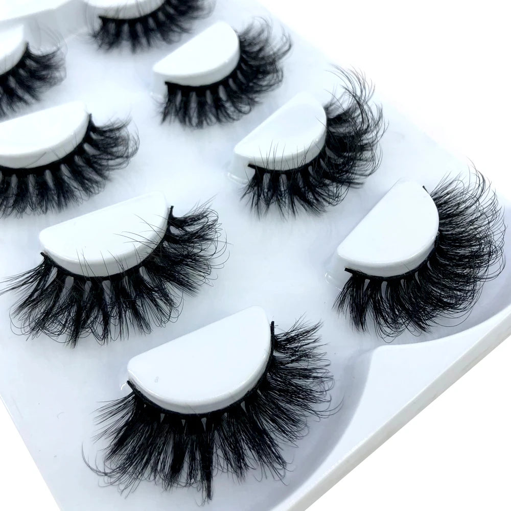 HBZGTLAD 4 pairs natural false eyelashes fake lashes long makeup 3d mink lashes eyelash extension mink eyelashes for beauty