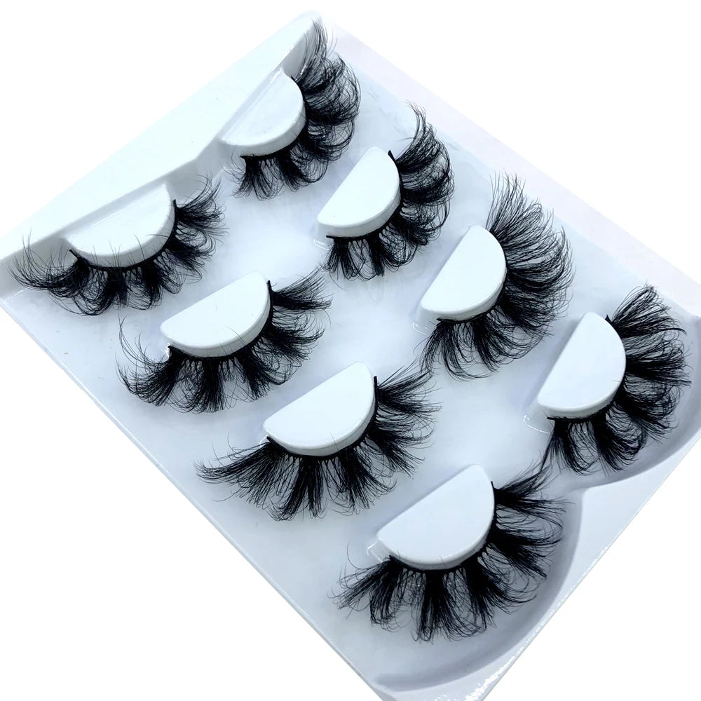 HBZGTLAD 4 pairs natural false eyelashes fake lashes long makeup 3d mink lashes eyelash extension mink eyelashes for beauty