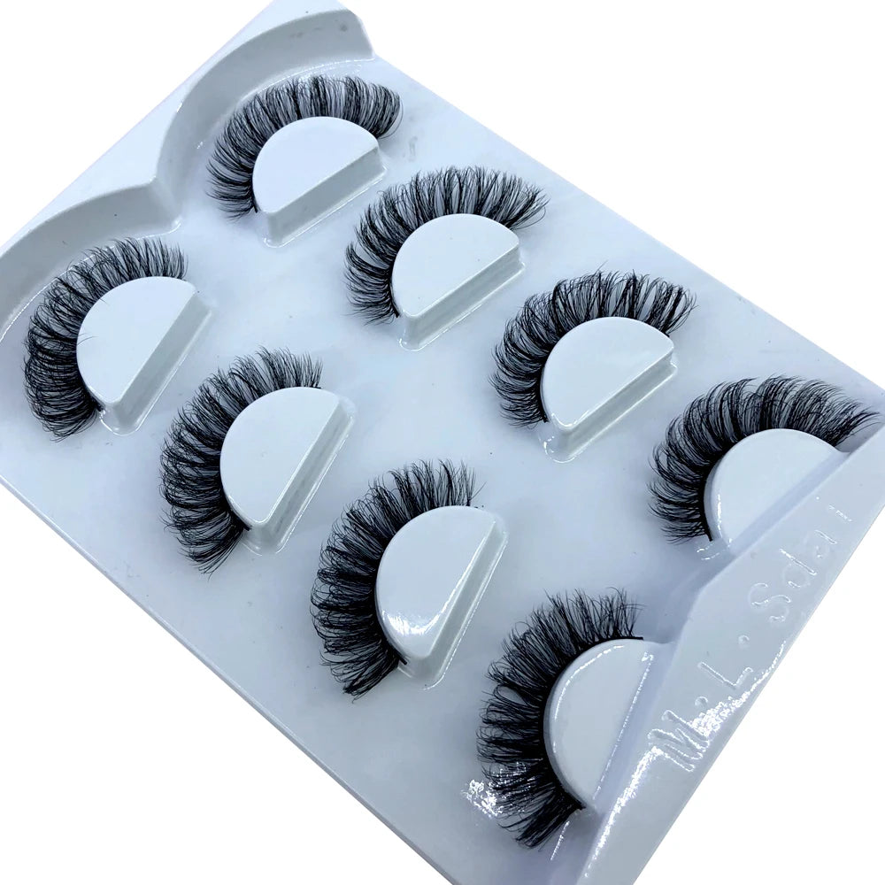 HBZGTLAD 4 pairs natural false eyelashes fake lashes long makeup 3d mink lashes eyelash extension mink eyelashes for beauty