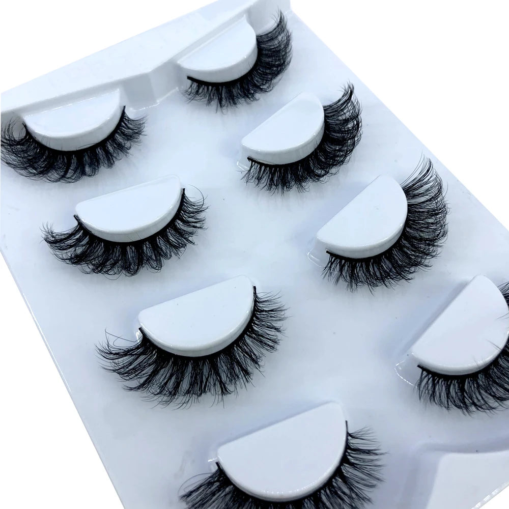 HBZGTLAD 4 pairs natural false eyelashes fake lashes long makeup 3d mink lashes eyelash extension mink eyelashes for beauty