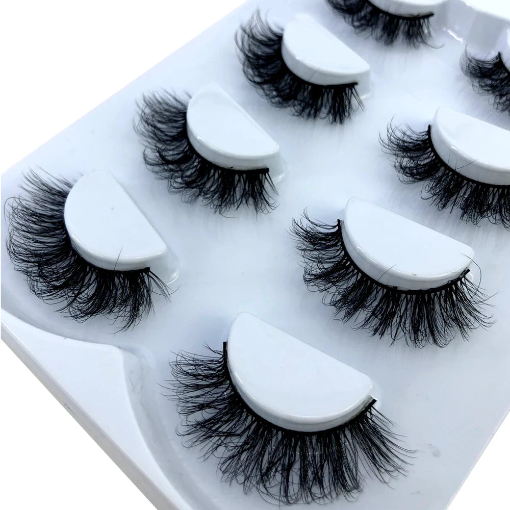 HBZGTLAD 4 pairs natural false eyelashes fake lashes long makeup 3d mink lashes eyelash extension mink eyelashes for beauty