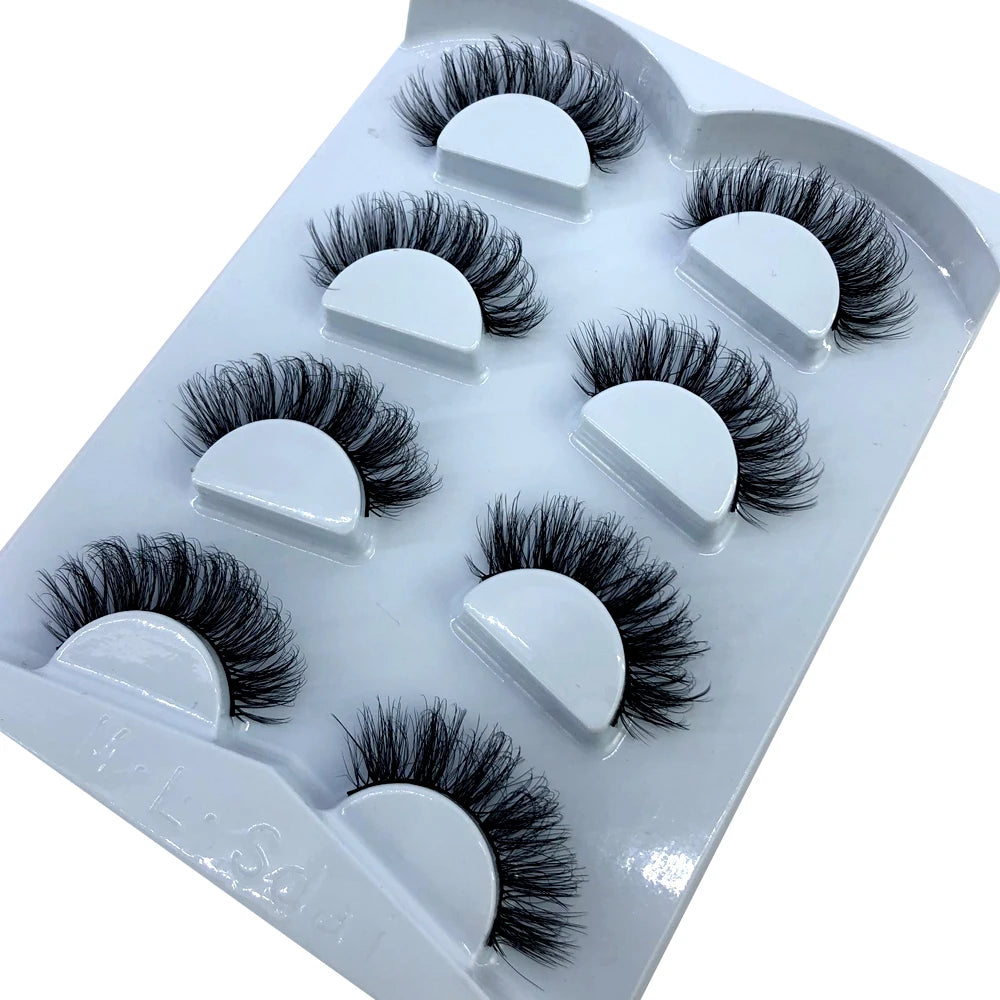 HBZGTLAD 4 pairs natural false eyelashes fake lashes long makeup 3d mink lashes eyelash extension mink eyelashes for beauty