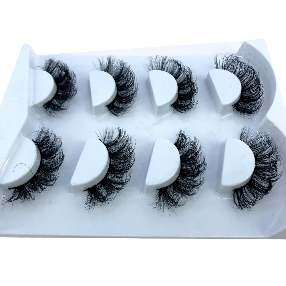 HBZGTLAD 4 pairs natural false eyelashes fake lashes long makeup 3d mink lashes eyelash extension mink eyelashes for beauty