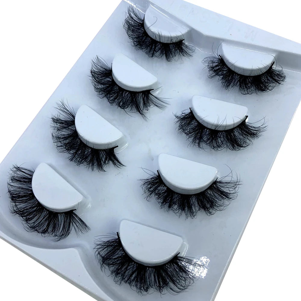 HBZGTLAD 4 pairs natural false eyelashes fake lashes long makeup 3d mink lashes eyelash extension mink eyelashes for beauty