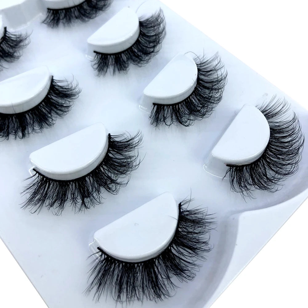 HBZGTLAD 4 pairs natural false eyelashes fake lashes long makeup 3d mink lashes eyelash extension mink eyelashes for beauty