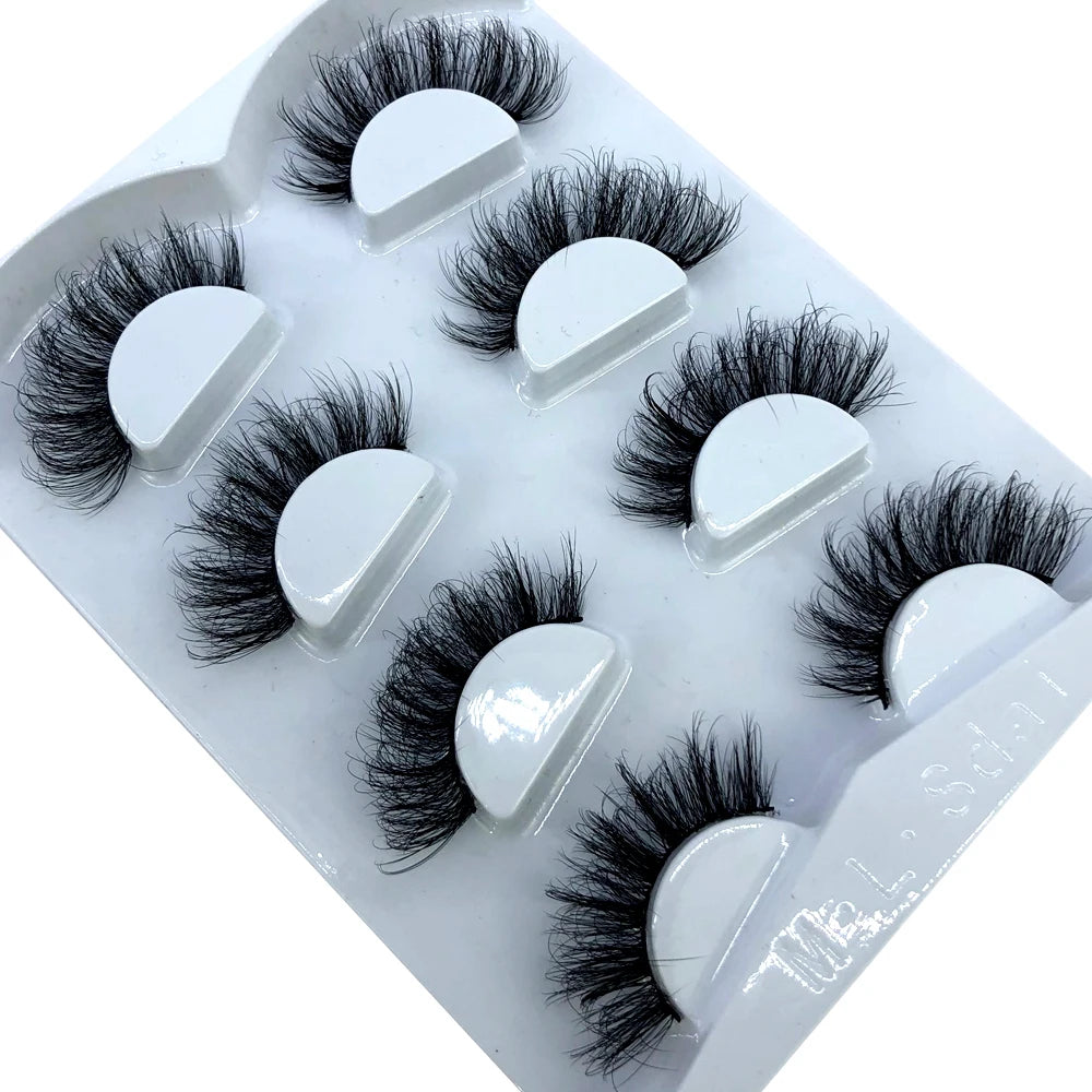 HBZGTLAD 4 pairs natural false eyelashes fake lashes long makeup 3d mink lashes eyelash extension mink eyelashes for beauty