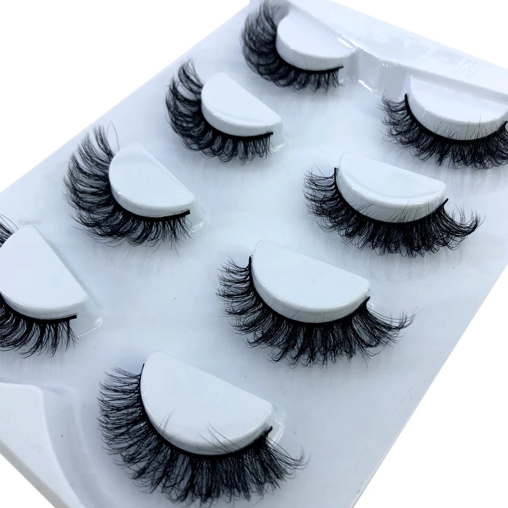 HBZGTLAD 4 pairs natural false eyelashes fake lashes long makeup 3d mink lashes eyelash extension mink eyelashes for beauty