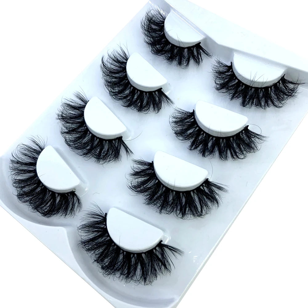 HBZGTLAD 4 pairs natural false eyelashes fake lashes long makeup 3d mink lashes eyelash extension mink eyelashes for beauty