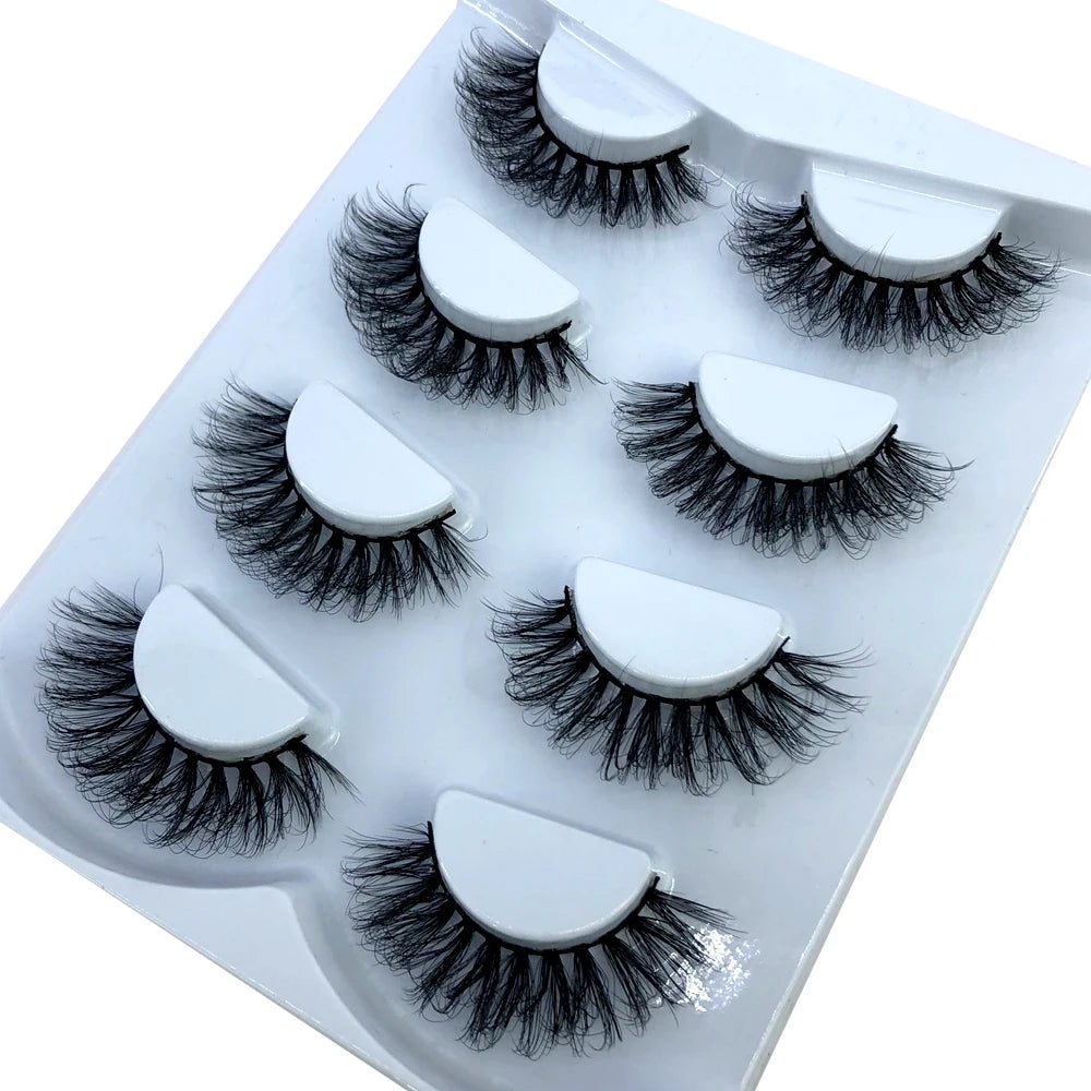 HBZGTLAD 4 pairs natural false eyelashes fake lashes long makeup 3d mink lashes eyelash extension mink eyelashes for beauty