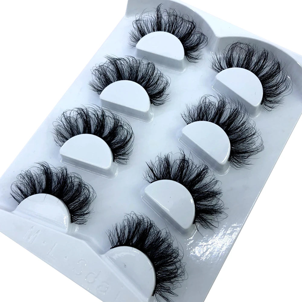 HBZGTLAD 4 pairs natural false eyelashes fake lashes long makeup 3d mink lashes eyelash extension mink eyelashes for beauty