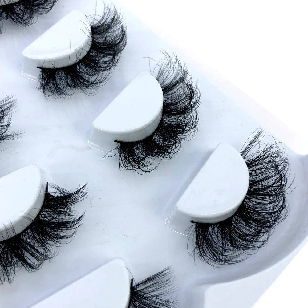 HBZGTLAD 4 pairs natural false eyelashes fake lashes long makeup 3d mink lashes eyelash extension mink eyelashes for beauty