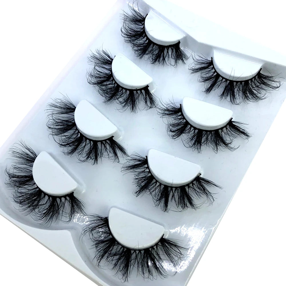 HBZGTLAD 4 pairs natural false eyelashes fake lashes long makeup 3d mink lashes eyelash extension mink eyelashes for beauty