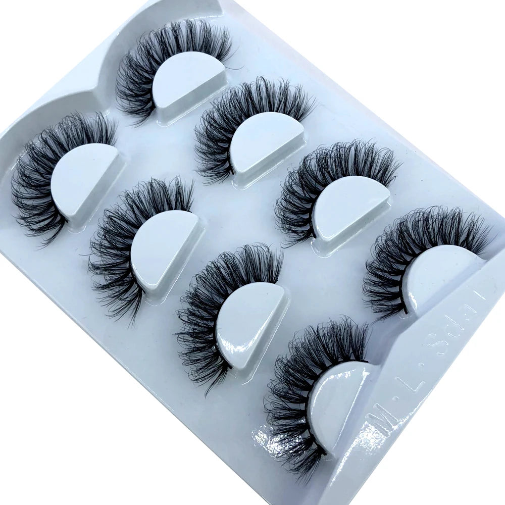 HBZGTLAD 4 pairs natural false eyelashes fake lashes long makeup 3d mink lashes eyelash extension mink eyelashes for beauty