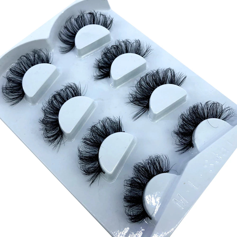 HBZGTLAD 4 pairs natural false eyelashes fake lashes long makeup 3d mink lashes eyelash extension mink eyelashes for beauty