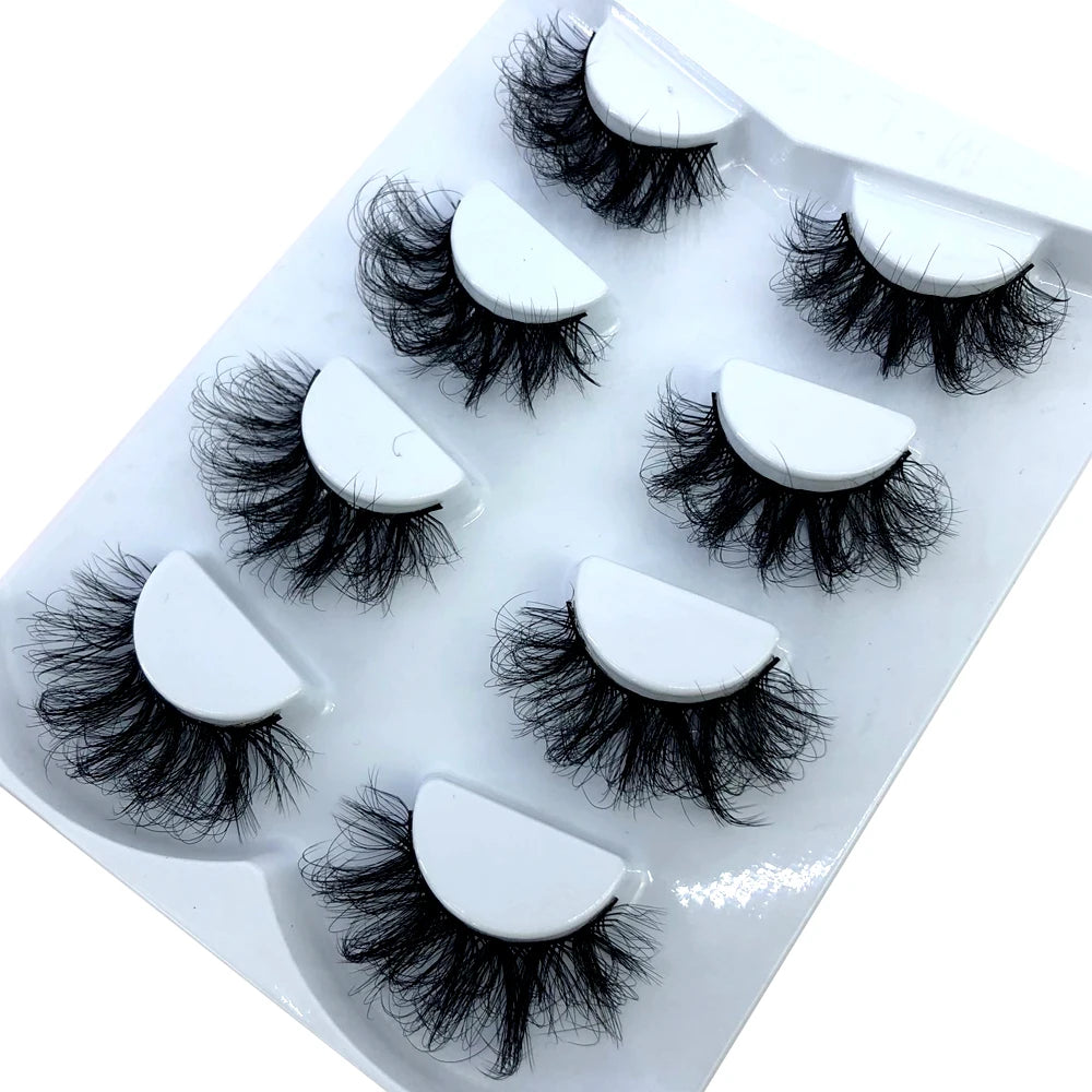 HBZGTLAD 4 pairs natural false eyelashes fake lashes long makeup 3d mink lashes eyelash extension mink eyelashes for beauty