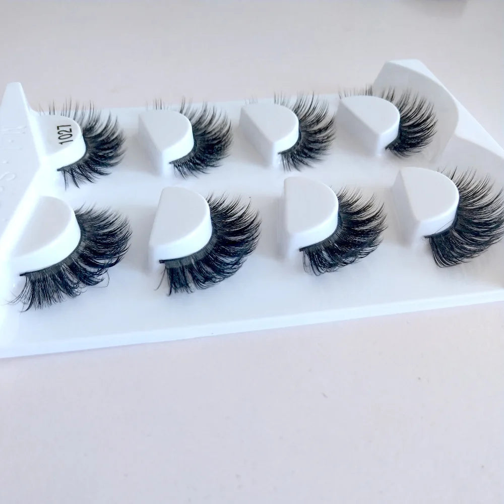 HBZGTLAD 4 pairs natural false eyelashes fake lashes long makeup 3d mink lashes eyelash extension mink eyelashes for beauty