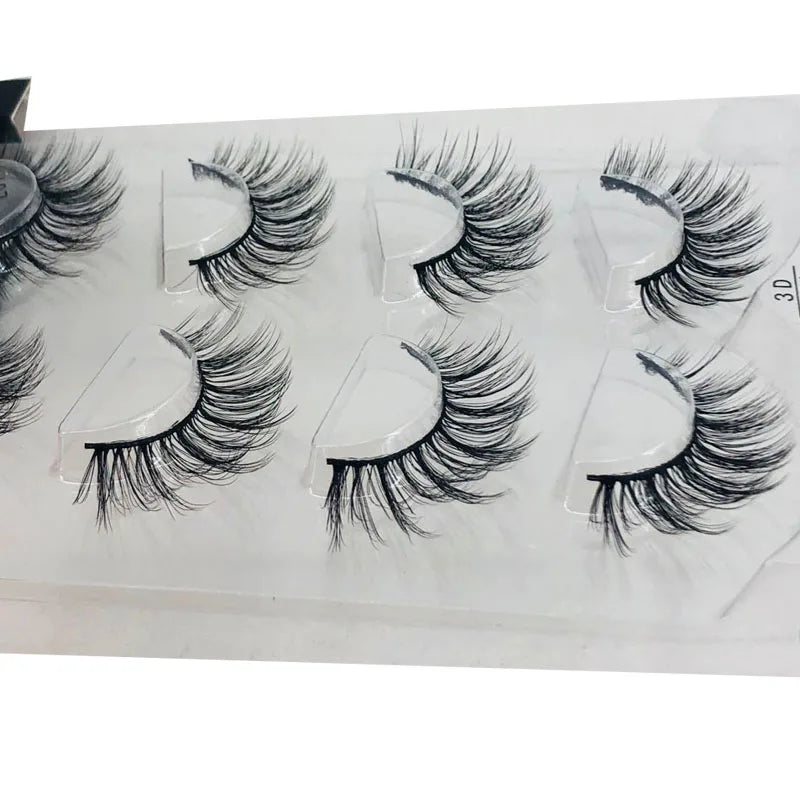 HBZGTLAD 4 pairs natural false eyelashes fake lashes long makeup 3d mink lashes eyelash extension mink eyelashes for beauty