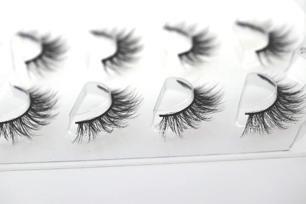 HBZGTLAD 4 pairs natural false eyelashes fake lashes long makeup 3d mink lashes eyelash extension mink eyelashes for beauty