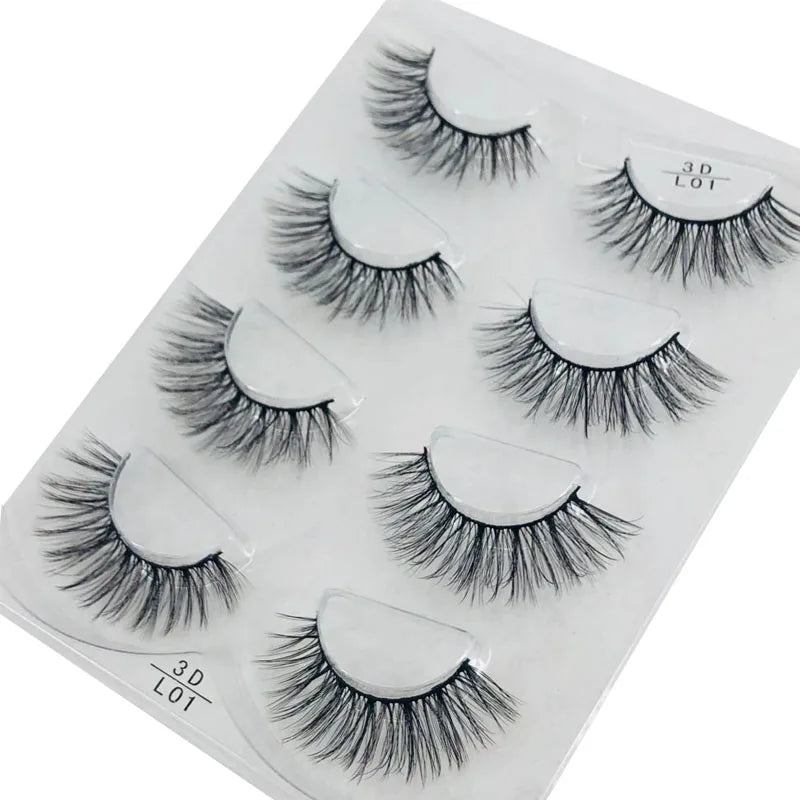 HBZGTLAD 4 pairs natural false eyelashes fake lashes long makeup 3d mink lashes eyelash extension mink eyelashes for beauty