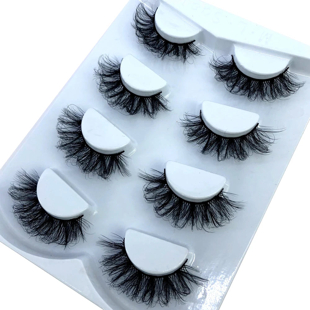 HBZGTLAD 4 pairs natural false eyelashes fake lashes long makeup 3d mink lashes eyelash extension mink eyelashes for beauty