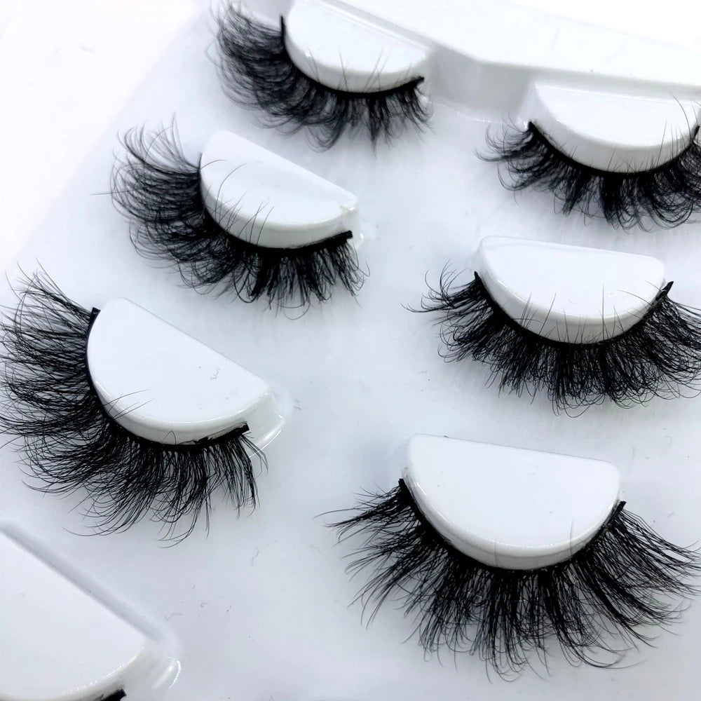 HBZGTLAD 4 pairs natural false eyelashes fake lashes long makeup 3d mink lashes eyelash extension mink eyelashes for beauty