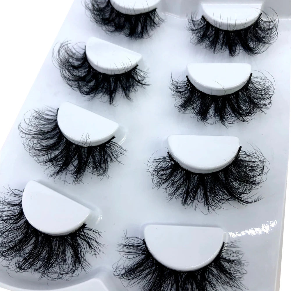 HBZGTLAD 4 pairs natural false eyelashes fake lashes long makeup 3d mink lashes eyelash extension mink eyelashes for beauty