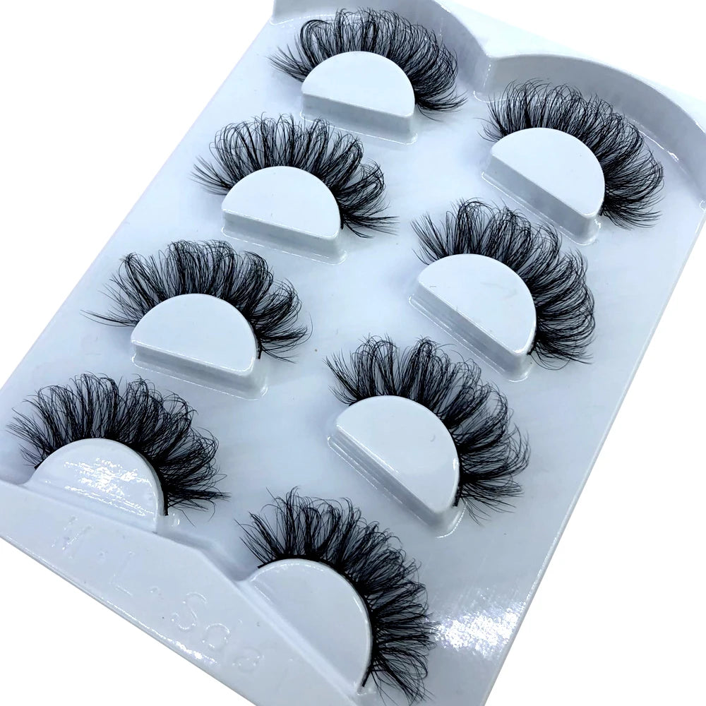 HBZGTLAD 4 pairs natural false eyelashes fake lashes long makeup 3d mink lashes eyelash extension mink eyelashes for beauty