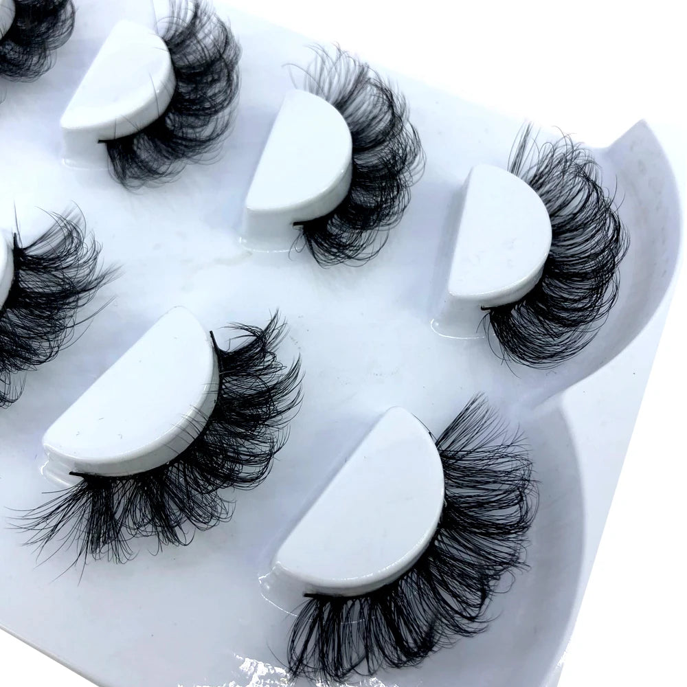 HBZGTLAD 4 pairs natural false eyelashes fake lashes long makeup 3d mink lashes eyelash extension mink eyelashes for beauty